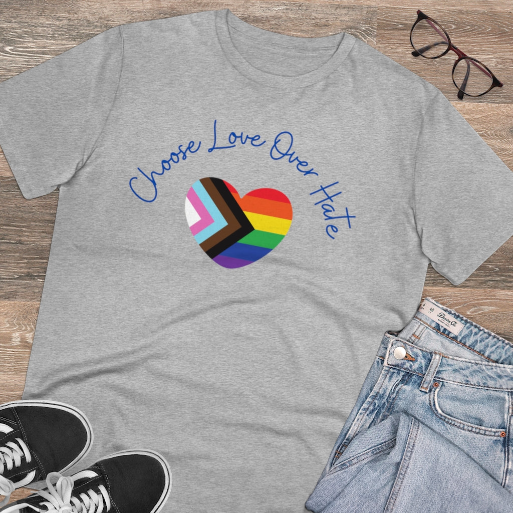 Choose Love Over Hate Collection Eco-Friendly Organic T-shirt - Unisex