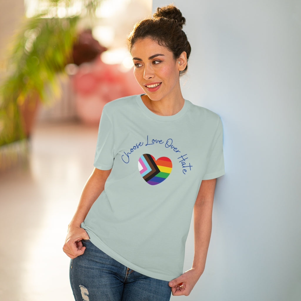 Choose Love Over Hate Collection Eco-Friendly Organic T-shirt - Unisex