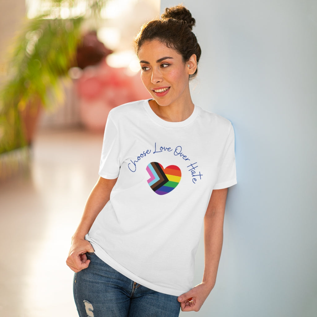 Choose Love Over Hate Collection Eco-Friendly Organic T-shirt - Unisex