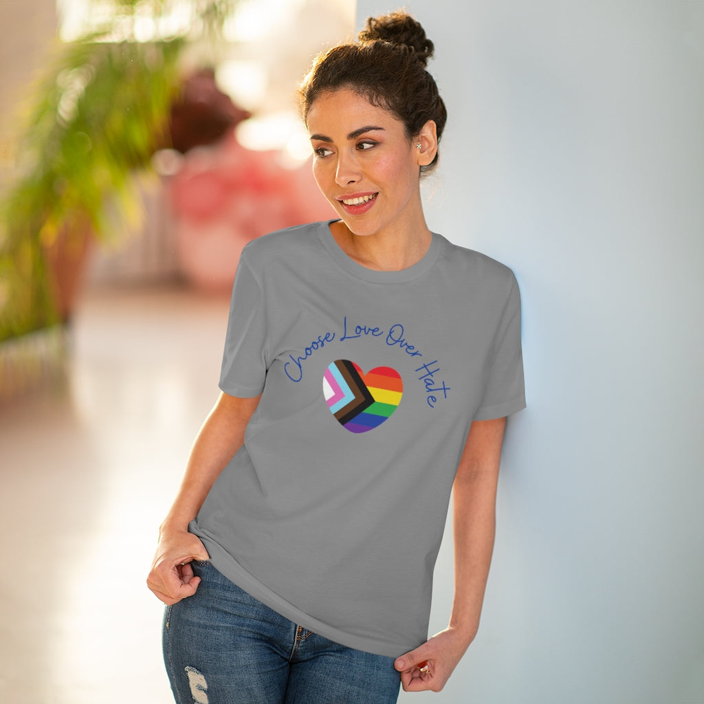 Choose Love Over Hate Collection Eco-Friendly Organic T-shirt - Unisex