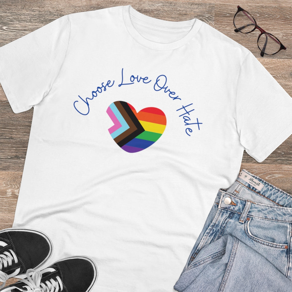 Choose Love Over Hate Collection Eco-Friendly Organic T-shirt - Unisex