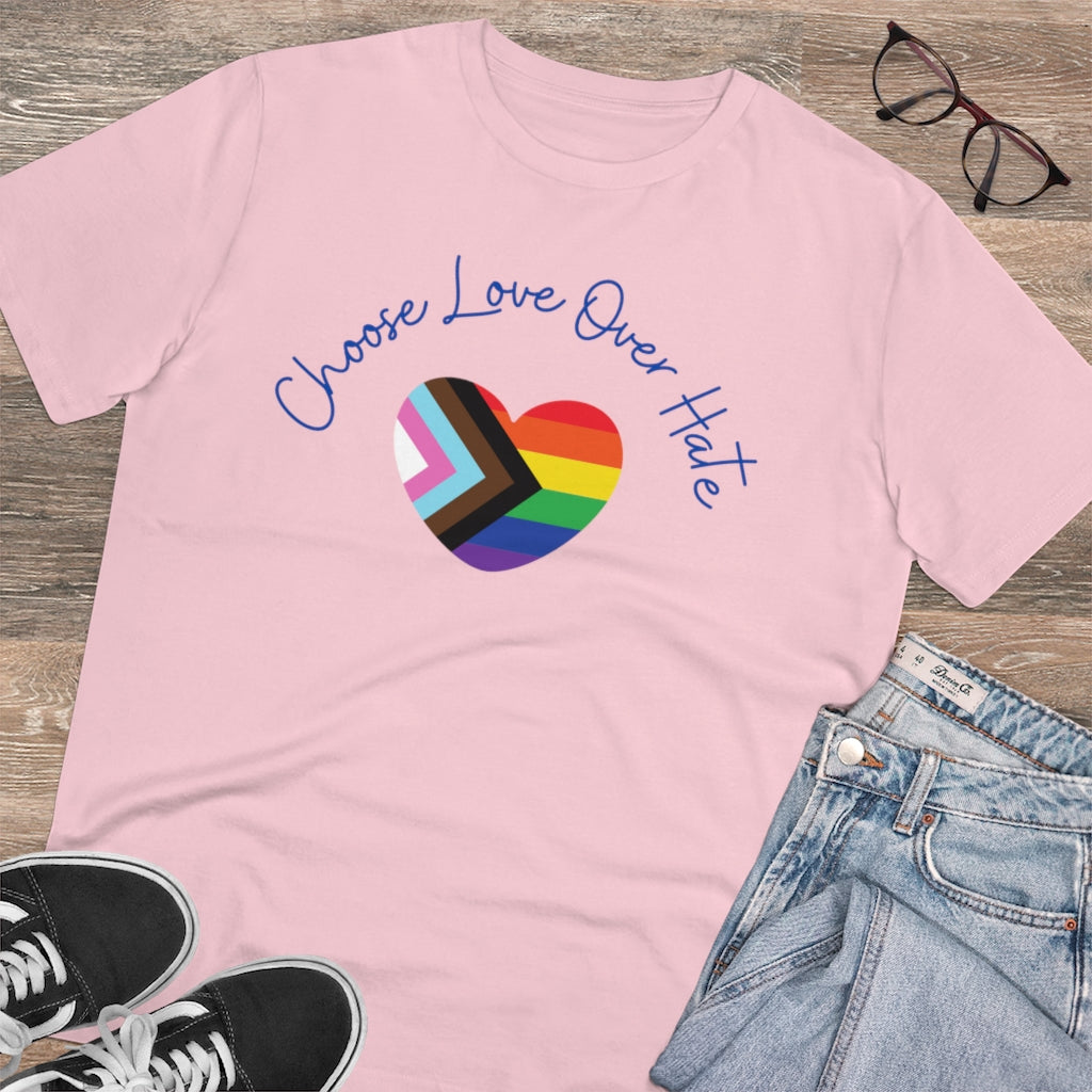 Choose Love Over Hate Collection Eco-Friendly Organic T-shirt - Unisex