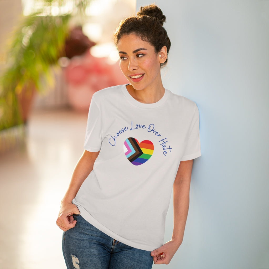 Choose Love Over Hate Collection Eco-Friendly Organic T-shirt - Unisex