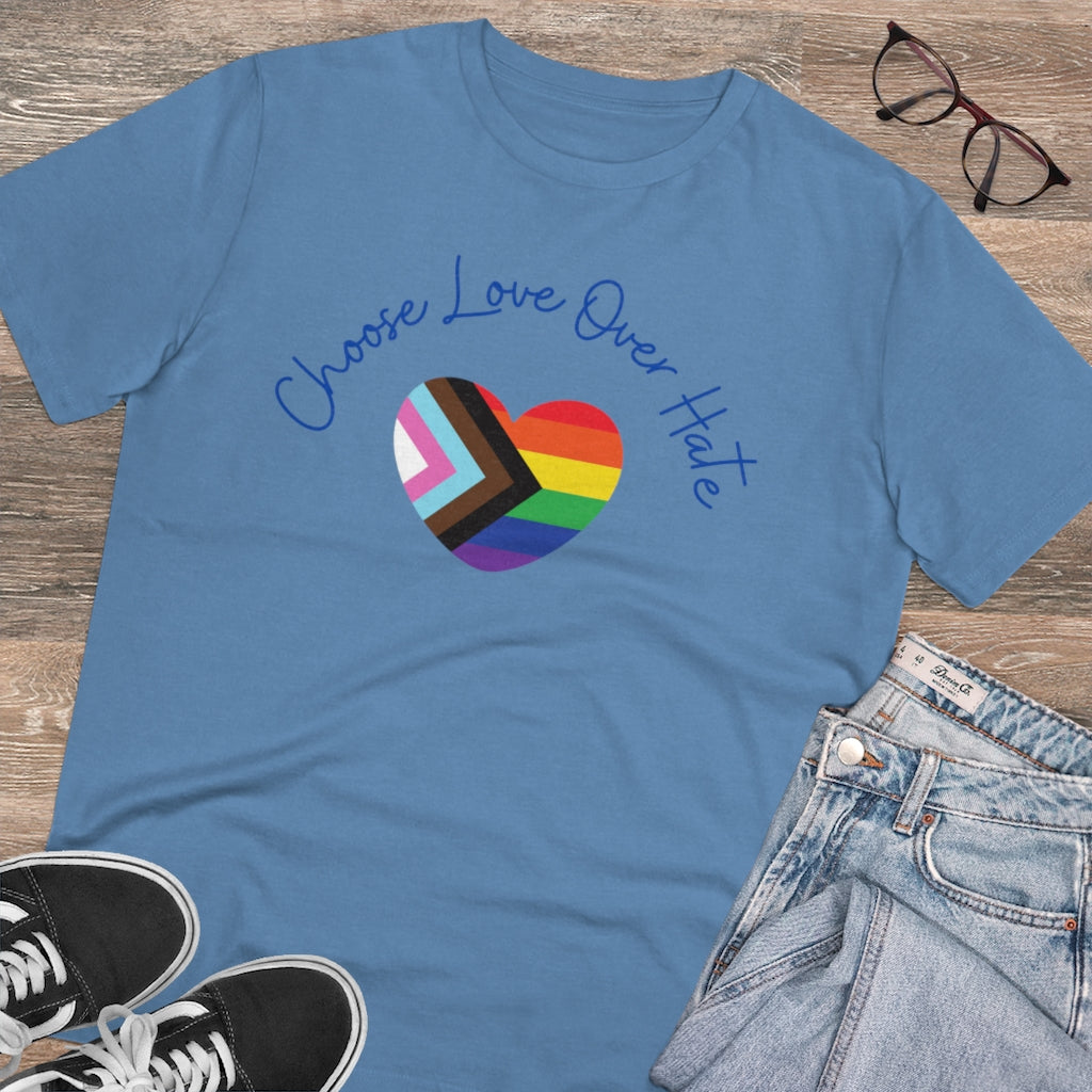 Choose Love Over Hate Collection Eco-Friendly Organic T-shirt - Unisex