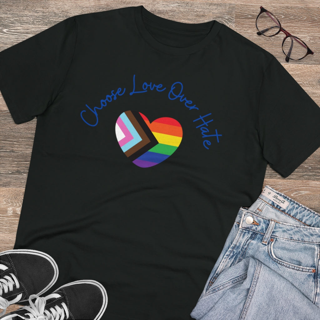 Choose Love Over Hate Collection Eco-Friendly Organic T-shirt - Unisex