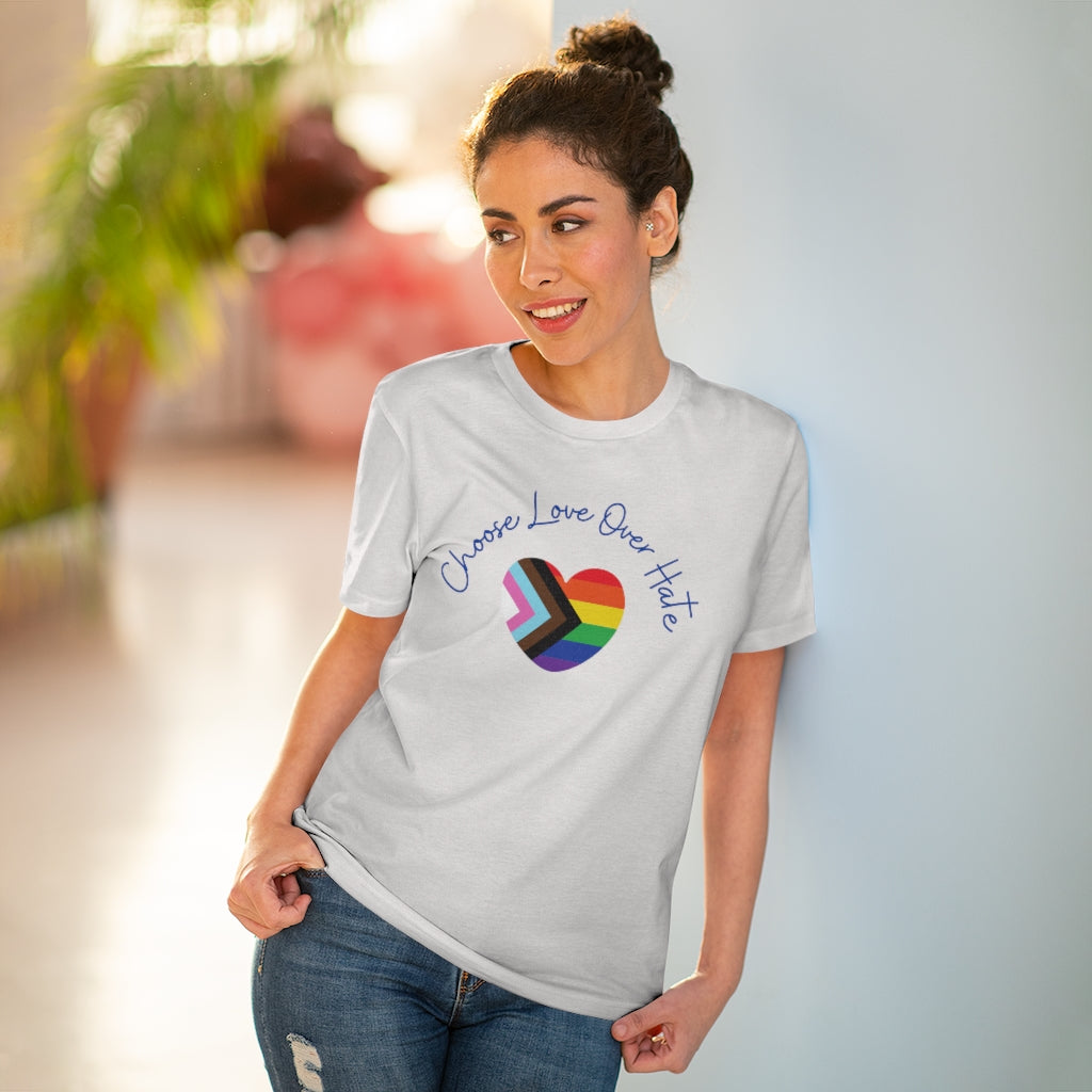 Choose Love Over Hate Collection Eco-Friendly Organic T-shirt - Unisex