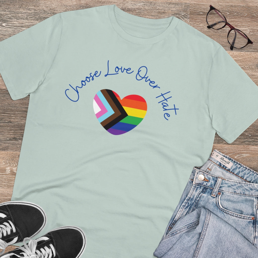 Choose Love Over Hate Collection Eco-Friendly Organic T-shirt - Unisex