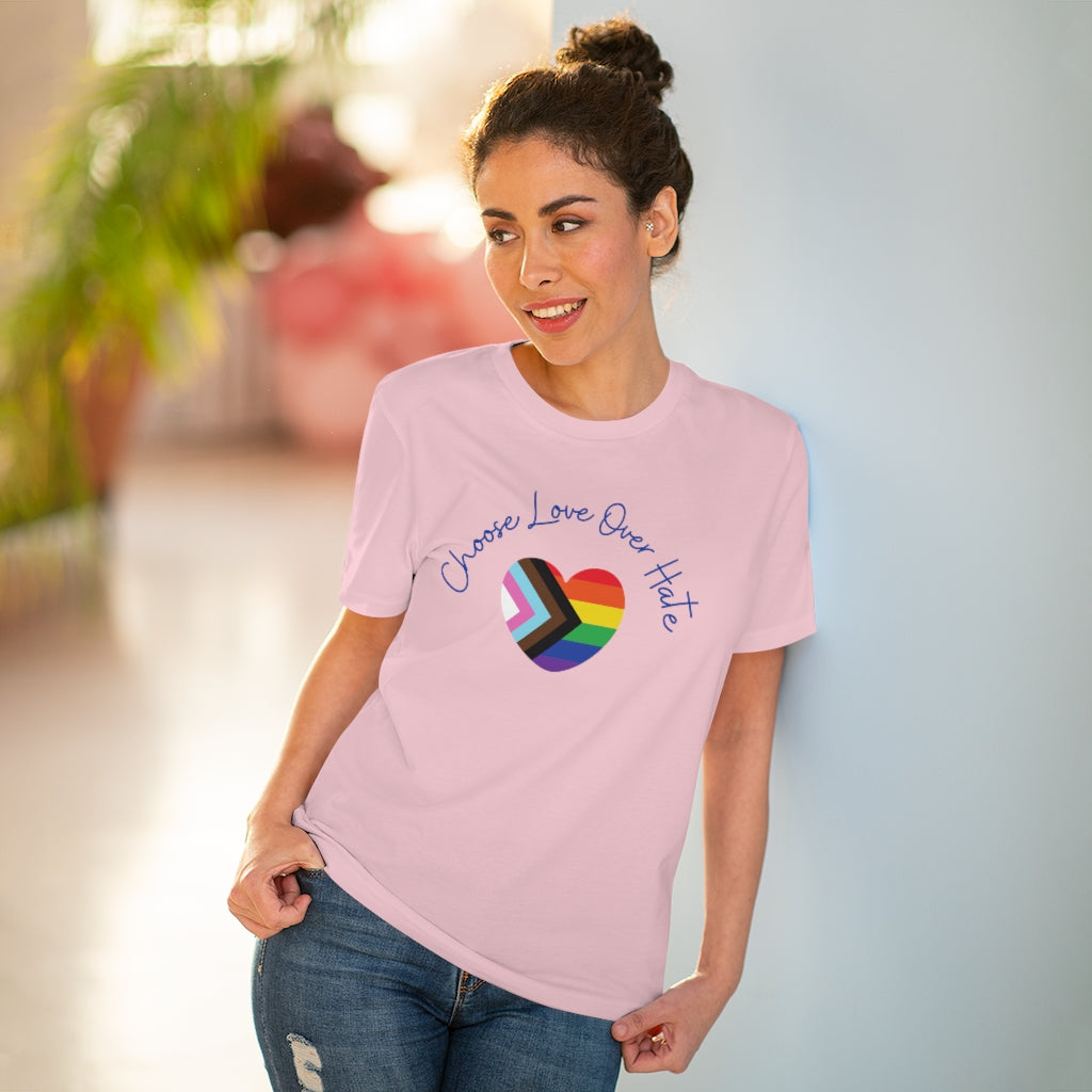 Choose Love Over Hate Collection Eco-Friendly Organic T-shirt - Unisex